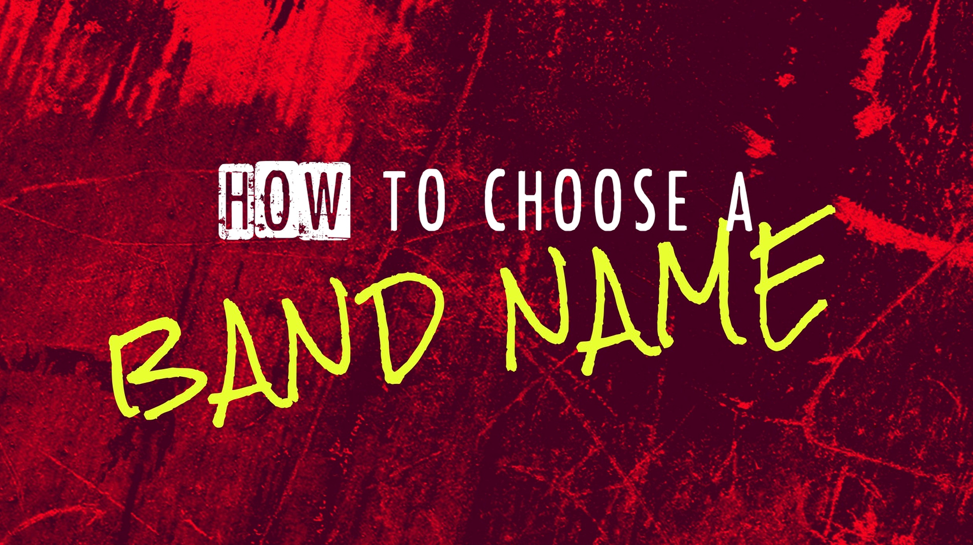 How to Choose a Band Name
